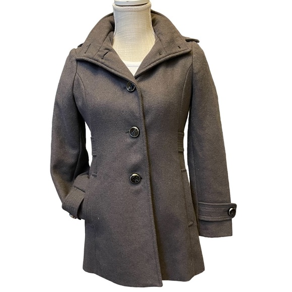 Kenneth Cole Gray Wool Blend Hoodie Winter Jacket Size: 2P - Picture 5 of 11